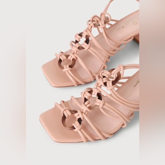 NEW with tags (NWT) Lulu’s Finu Mauve Pink Lace-Up High Heel Sandals - Picture 9 of 11